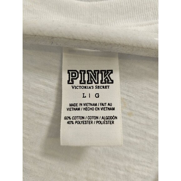 Victoria Secret Pink  Sequin Tank Red White Blue Patriotic Sleeveless Size Large - Picture 7 of 11